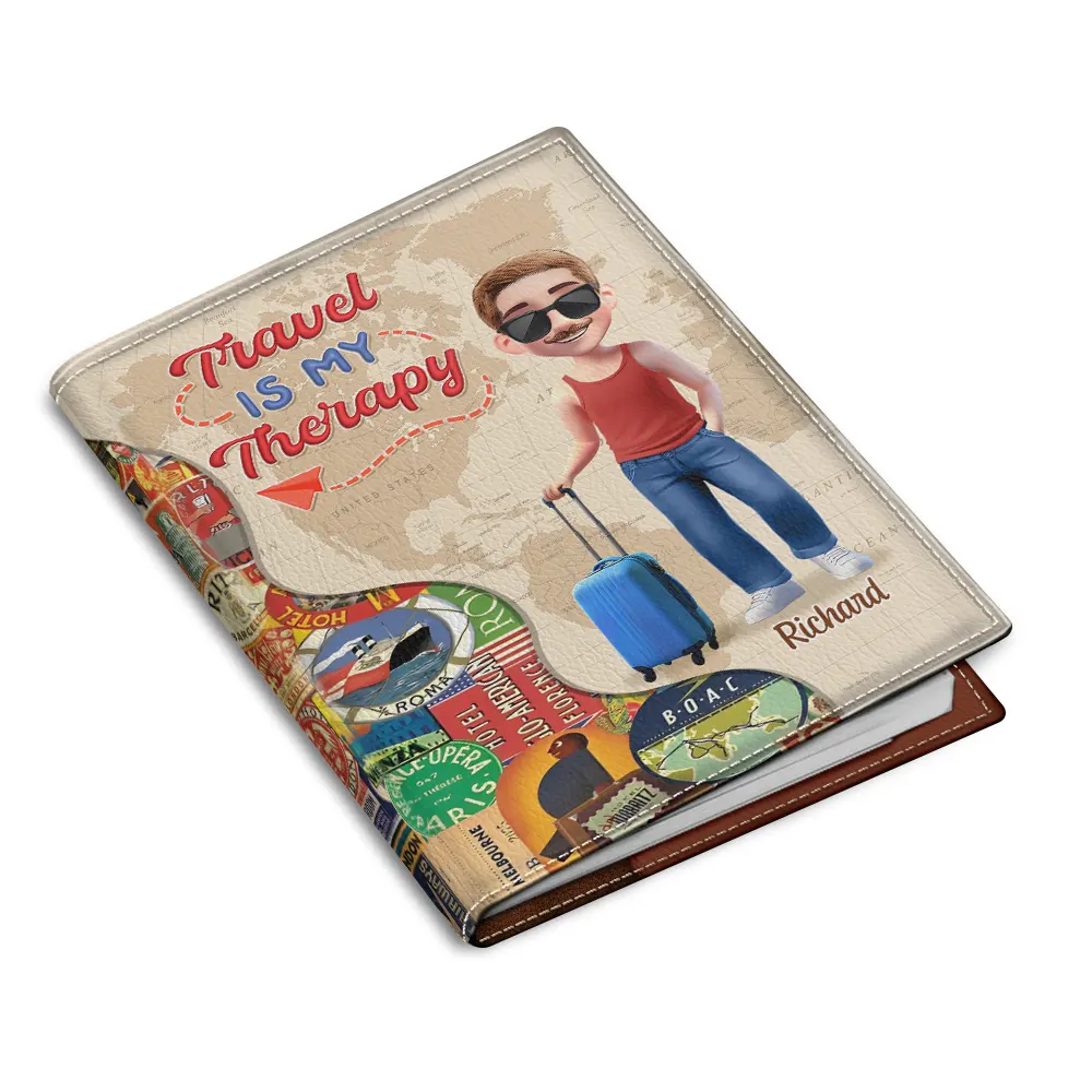 And So The Adventure Begins 3D Effect - Personalized Passport Cover, Passport Holder - Image 2