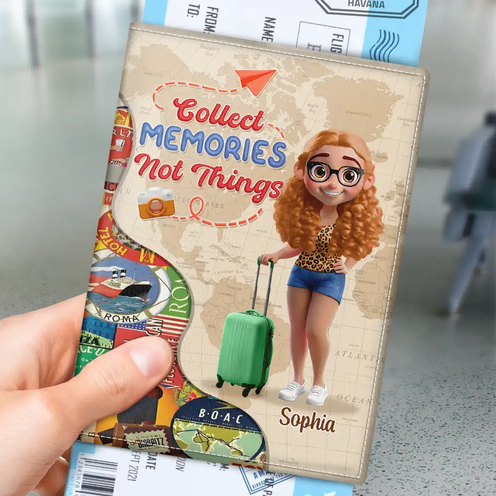 And So The Adventure Begins 3D Effect - Personalized Passport Cover, Passport Holder - Image 3