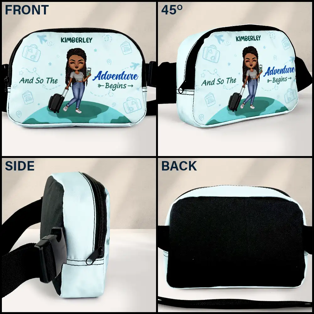 And So The Adventure Begins - Personalized Crossbody Belt Bag - Image 3