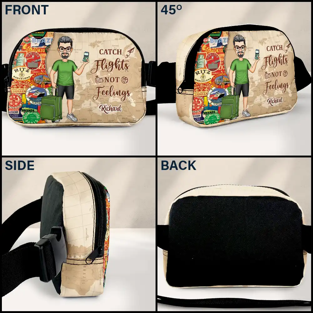And So The Adventure Begins - Personalized Crossbody Belt Bag - Image 3