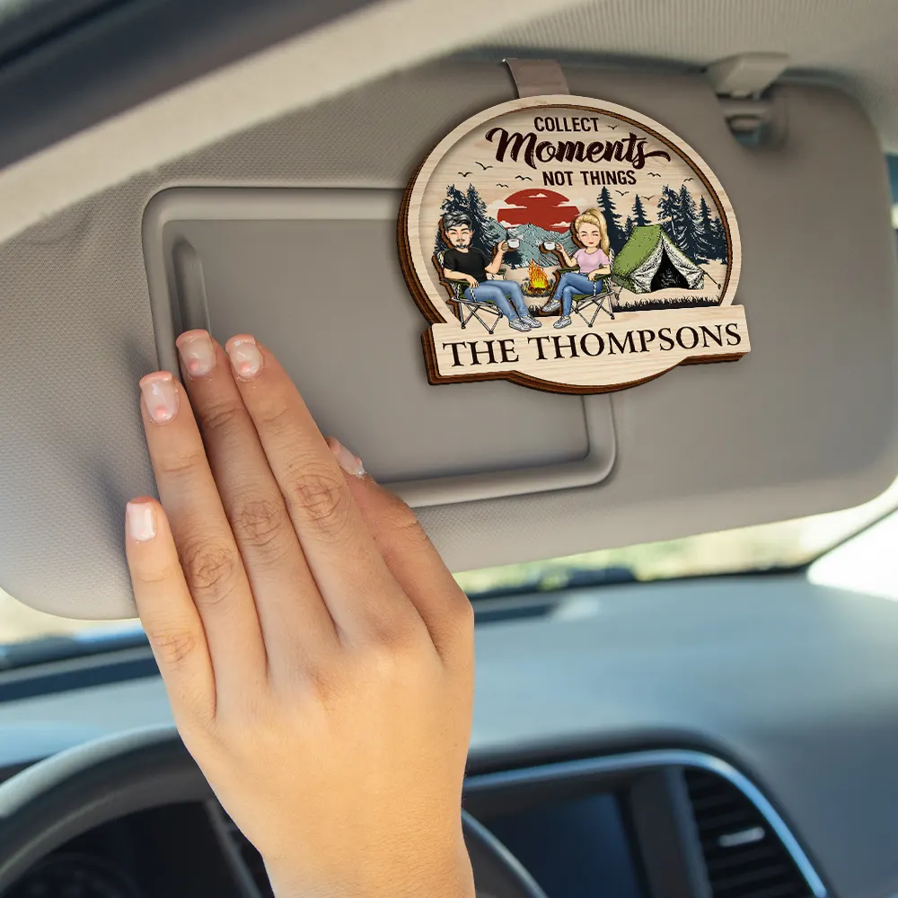 And So The Adventure Begins - Personalized Custom Shaped Car Visor Clip - Image 3