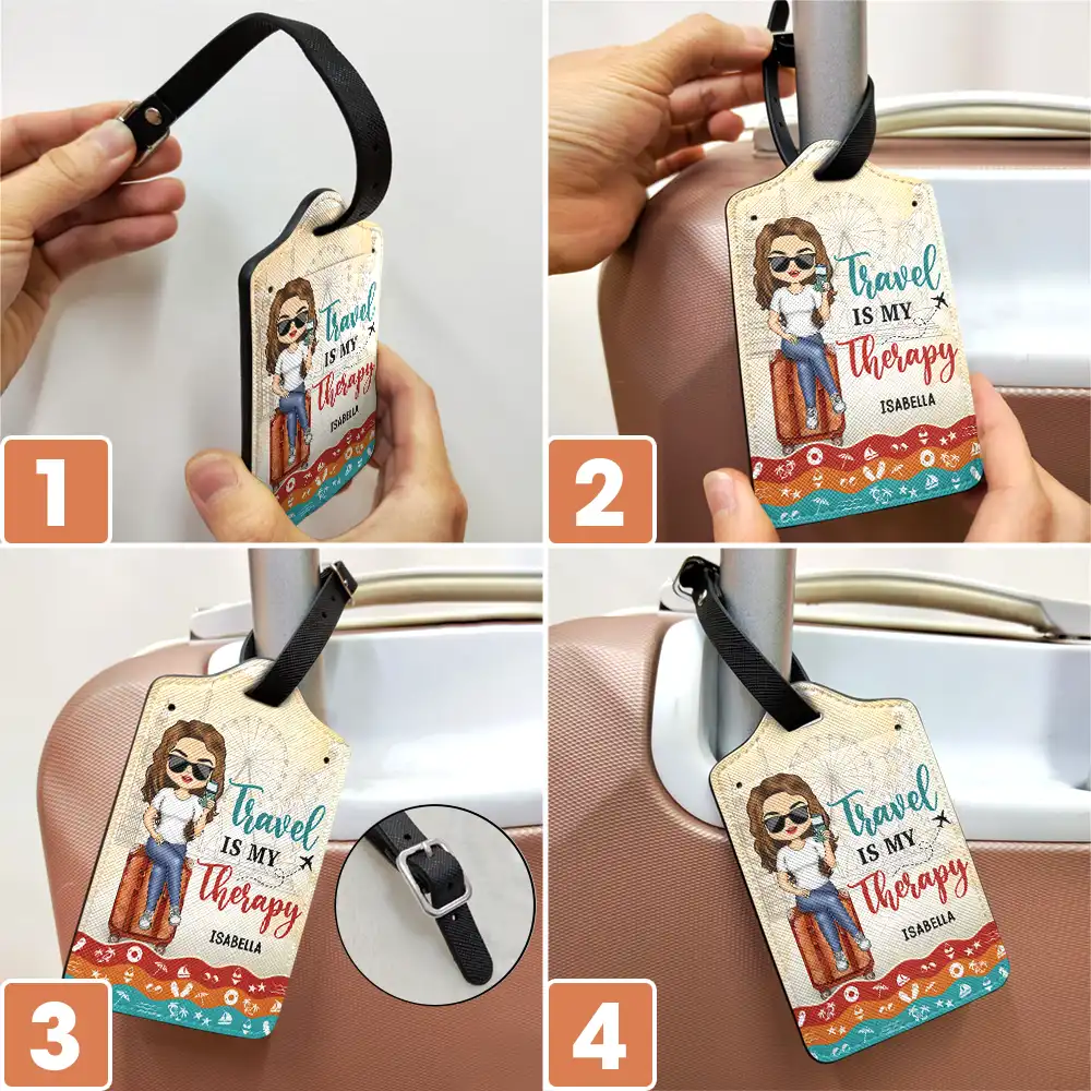 And So The Adventure Begins - Personalized Luggage Tag - Image 6