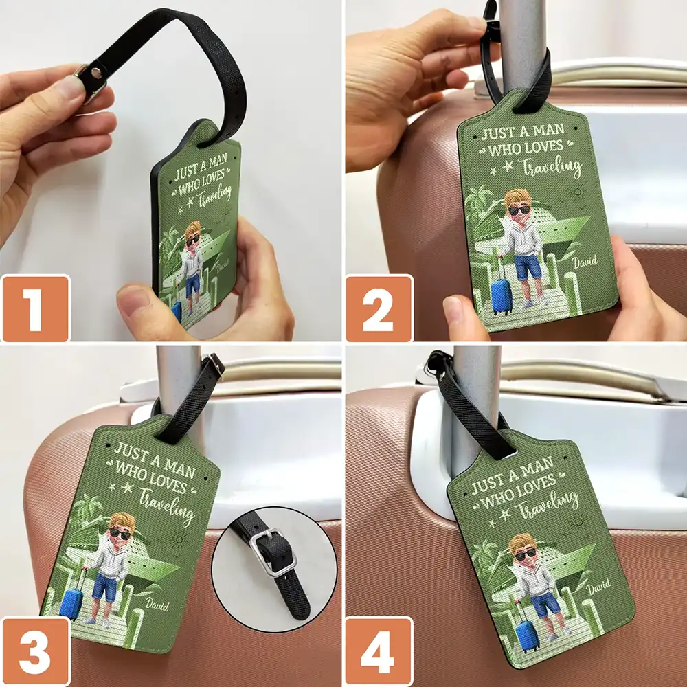 And So The Adventure Begins Travel Woman Man - Personalized Luggage Tag - Image 6