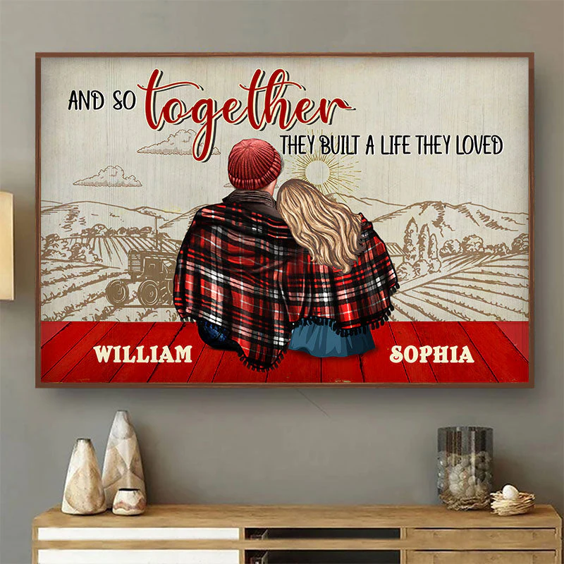 And So Together - Farmer Anniversary Gift - Personalized Custom Poster - Image 2