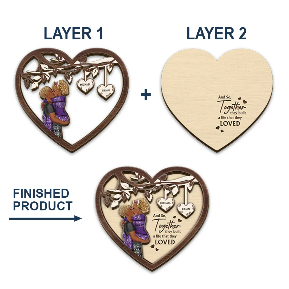 And So Together They Built A Life They Loved Couples - Personalized Custom Shaped Car Visor Clip - Image 4