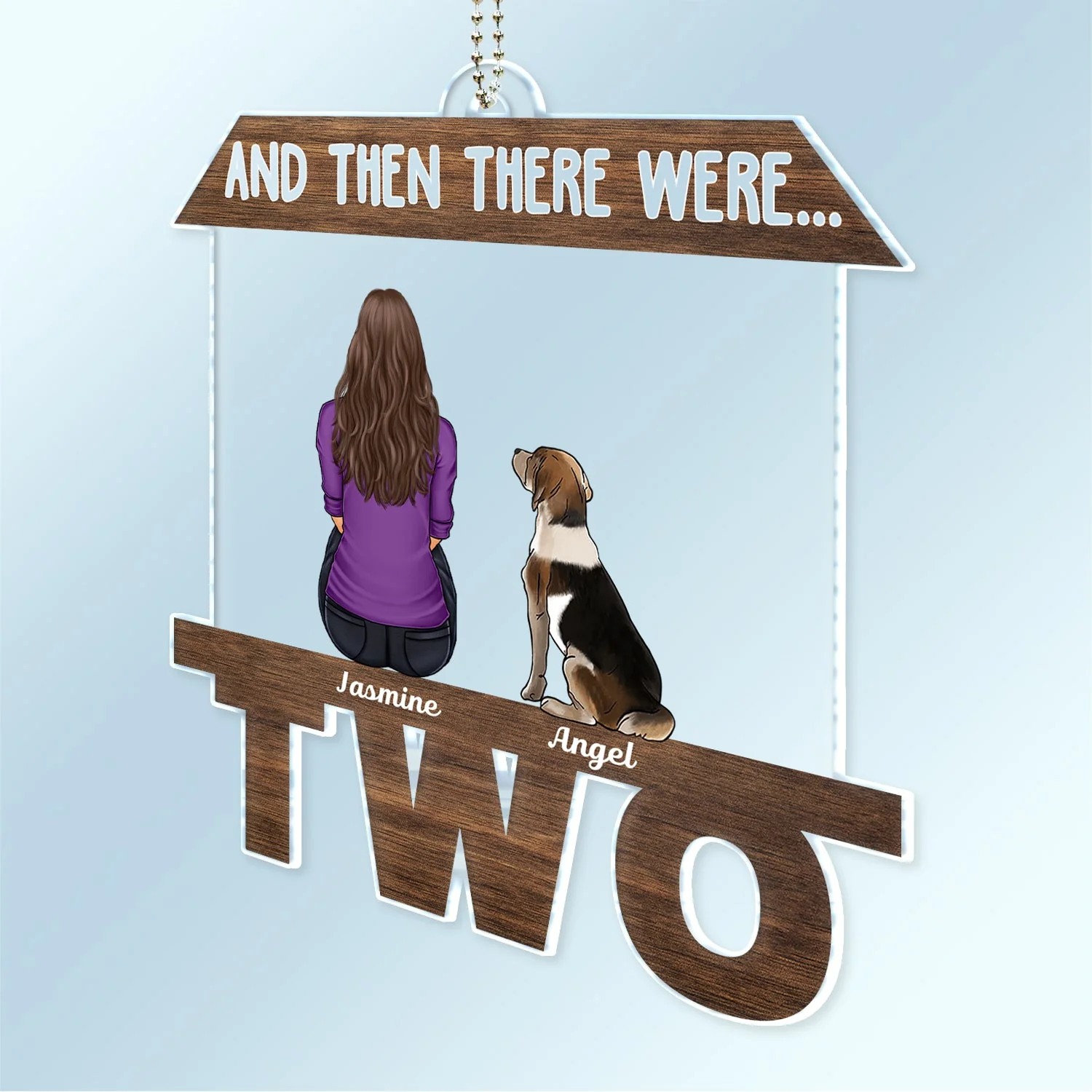 And Then There Were - Gift For Mom, Dad - Personalized Acrylic Car Hanger - Image 2
