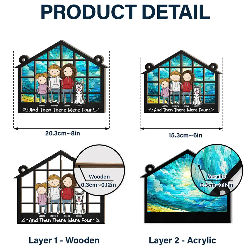 And Then There Were - Personalized Window Hanging Suncatcher Ornament - Image 5