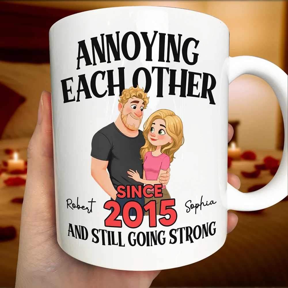 Animate Couple Annoying Each Other And Still Going Strong - Personalized Mug