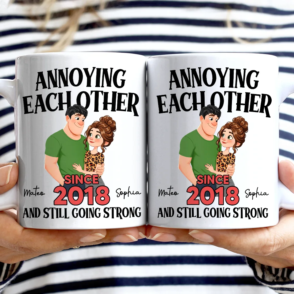 Animate Couple Annoying Each Other And Still Going Strong - Personalized Mug - Image 2