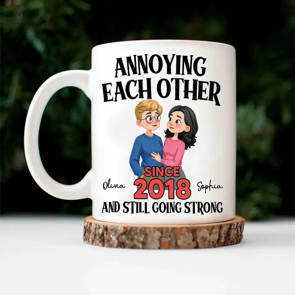 Animate Couple Annoying Each Other And Still Going Strong - Personalized Mug - Image 4