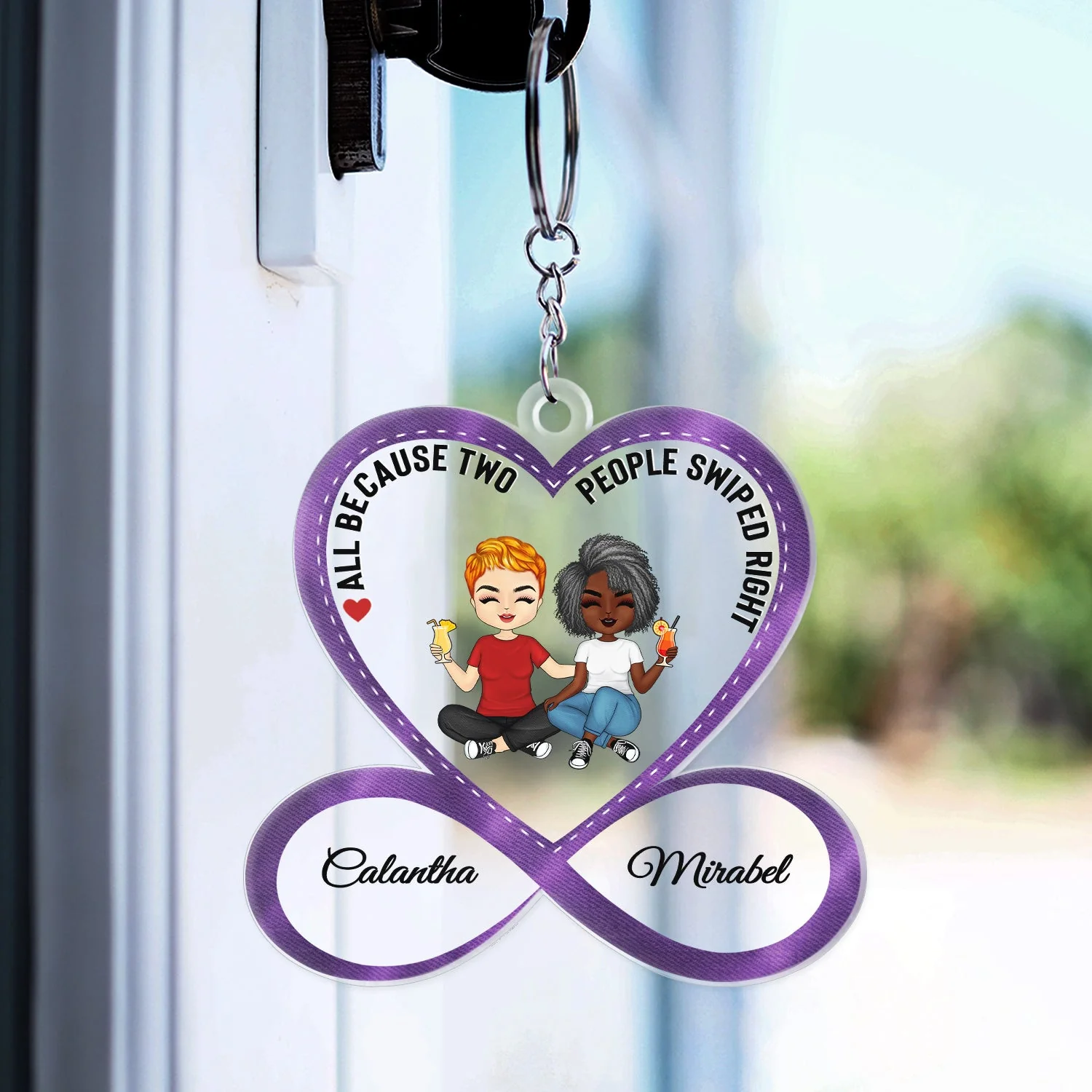 Annoy For The Rest Of My Life - Gift For Couples - Personalized Custom Acrylic Keychain - Image 3