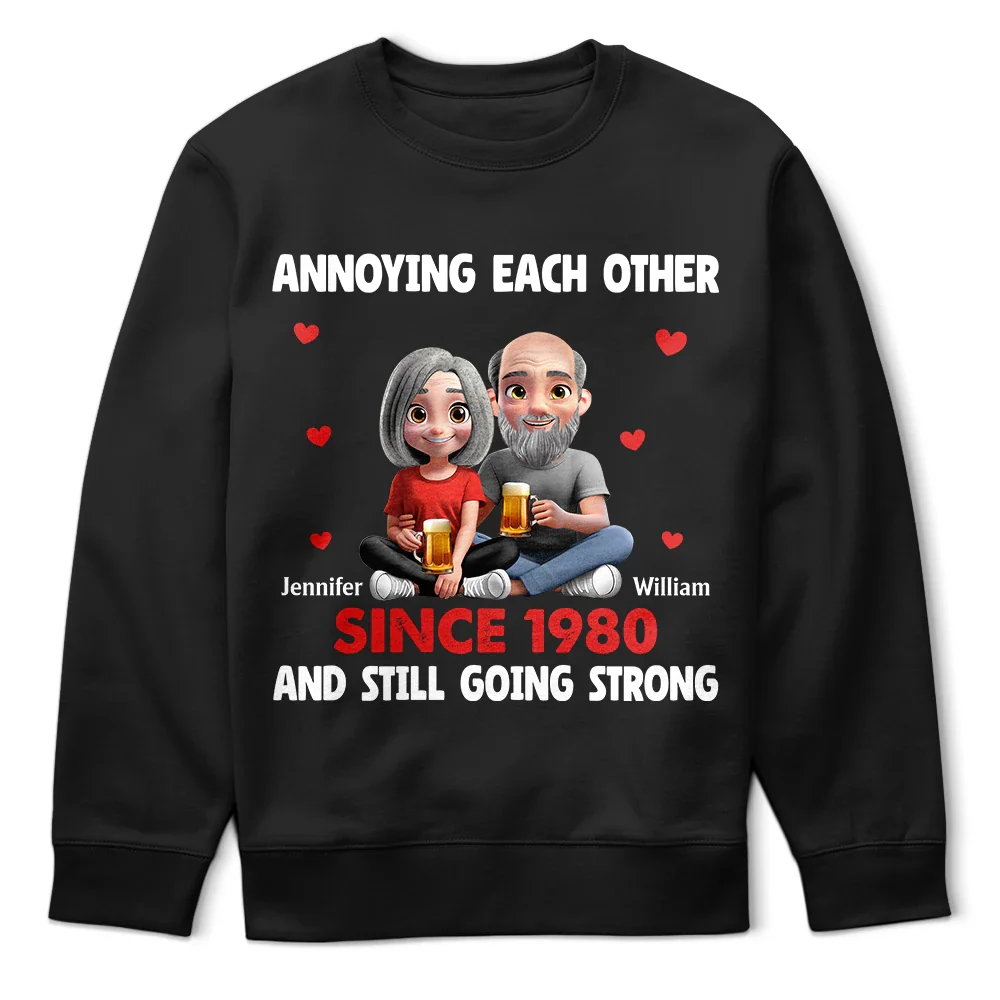 Annoying Each Other 3D Effect Couple - Personalized T Shirt - Image 5
