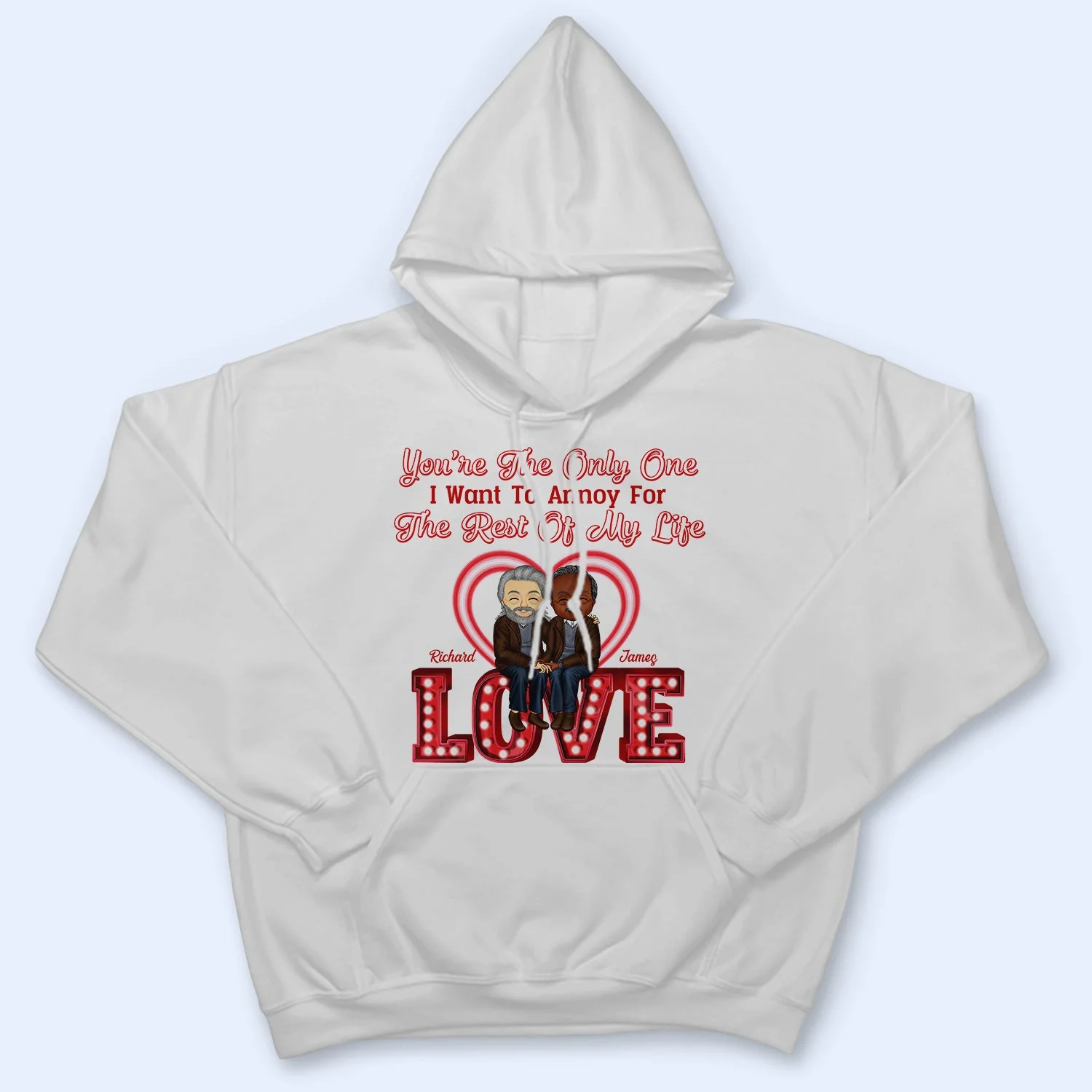 Annoying Each Other For Years And Still Going Strong - Anniversary, Birthday Gift For Spouse, Lover, Husband, Wife, Boyfriend, Girlfriend, Couple - Personalized Custom T Shirt - Image 4