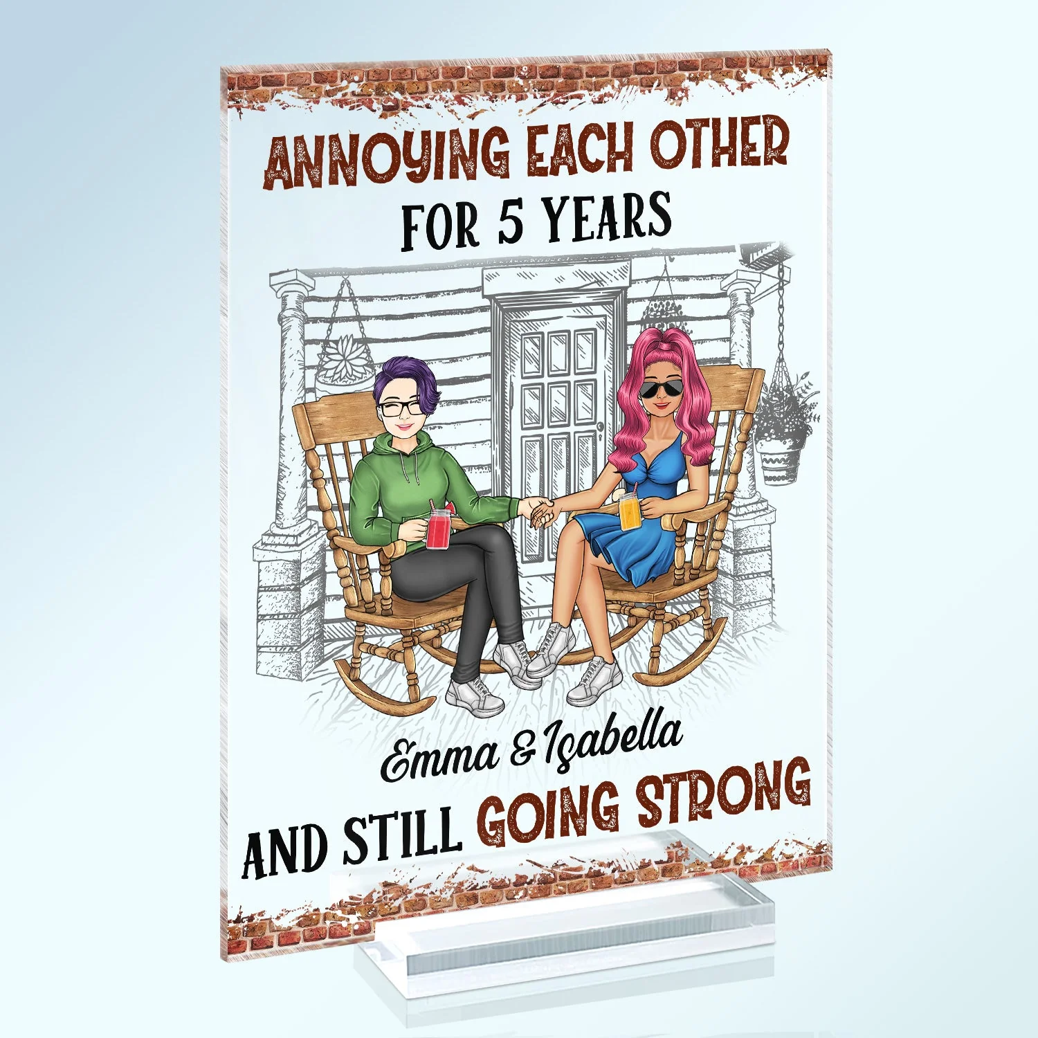Annoying Each Other For Years And Still Going Strong - Anniversary, Birthday Gift For Lover, Husband, Wife, Couple - Personalized Custom Vertical Rectangle Acrylic Plaque - Image 2