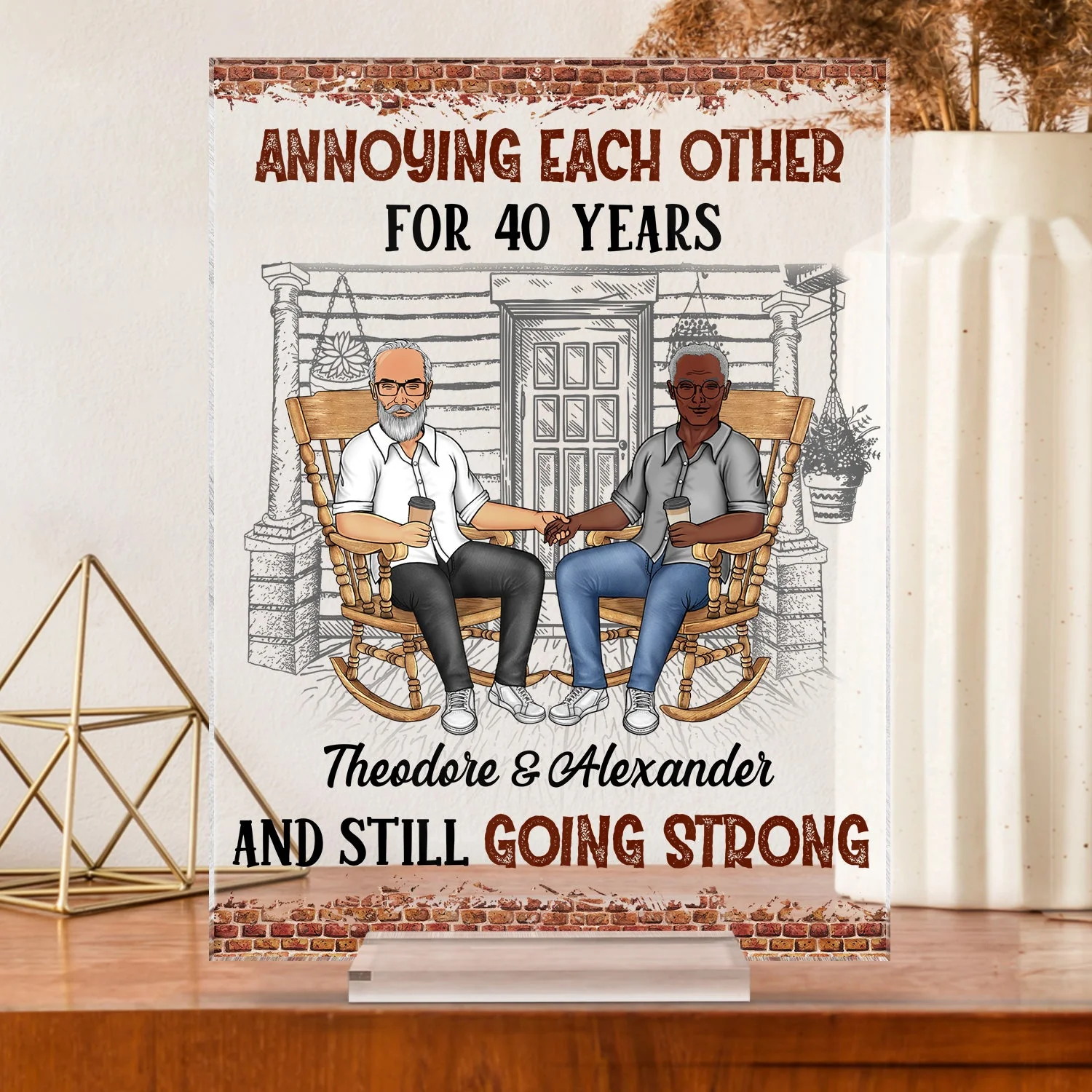Annoying Each Other For Years And Still Going Strong - Anniversary, Birthday Gift For Lover, Husband, Wife, Couple - Personalized Custom Vertical Rectangle Acrylic Plaque - Image 3
