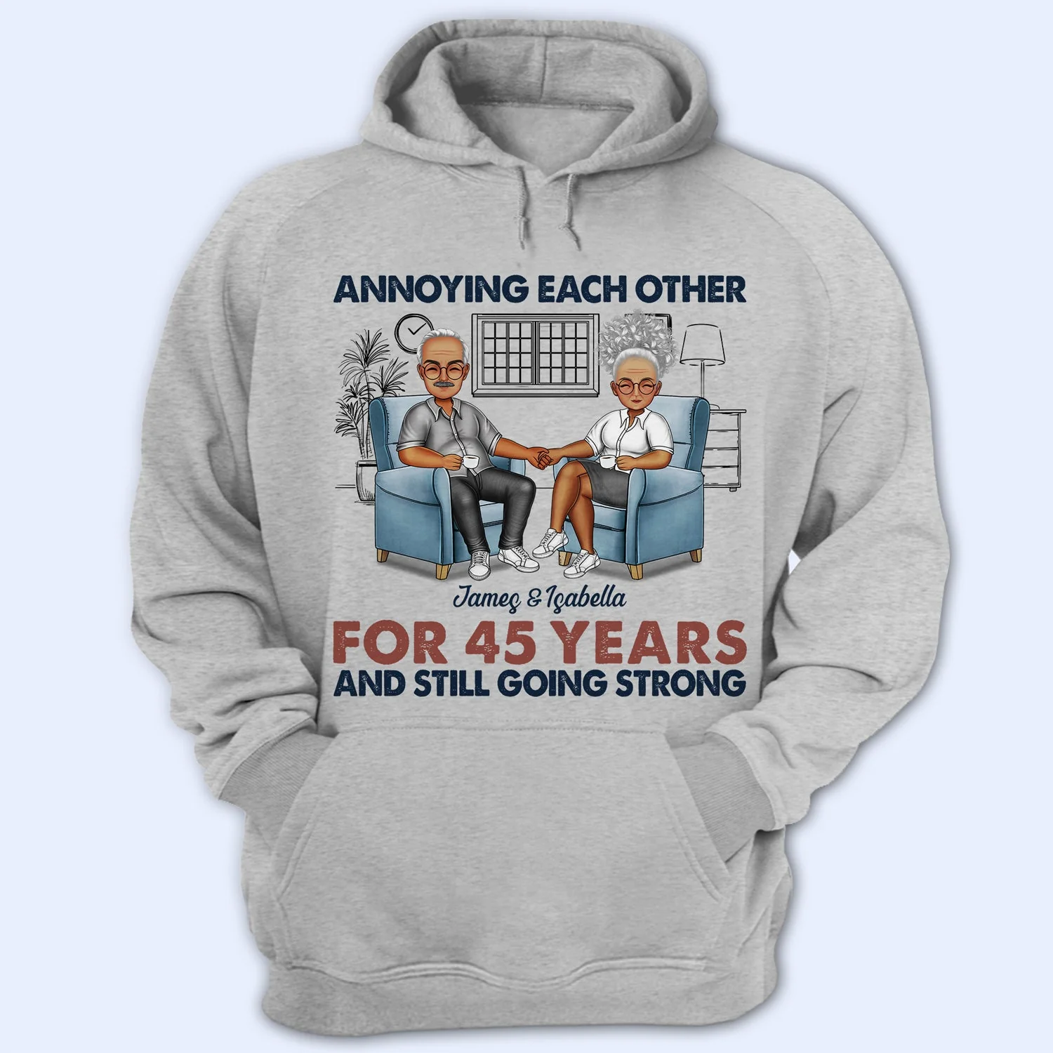 Annoying Each Other For Years - Anniversary, Birthday Gift For Spouse, Lover, Husband, Wife, Boyfriend, Girlfriend, Couple - Personalized Custom T Shirt - Image 3