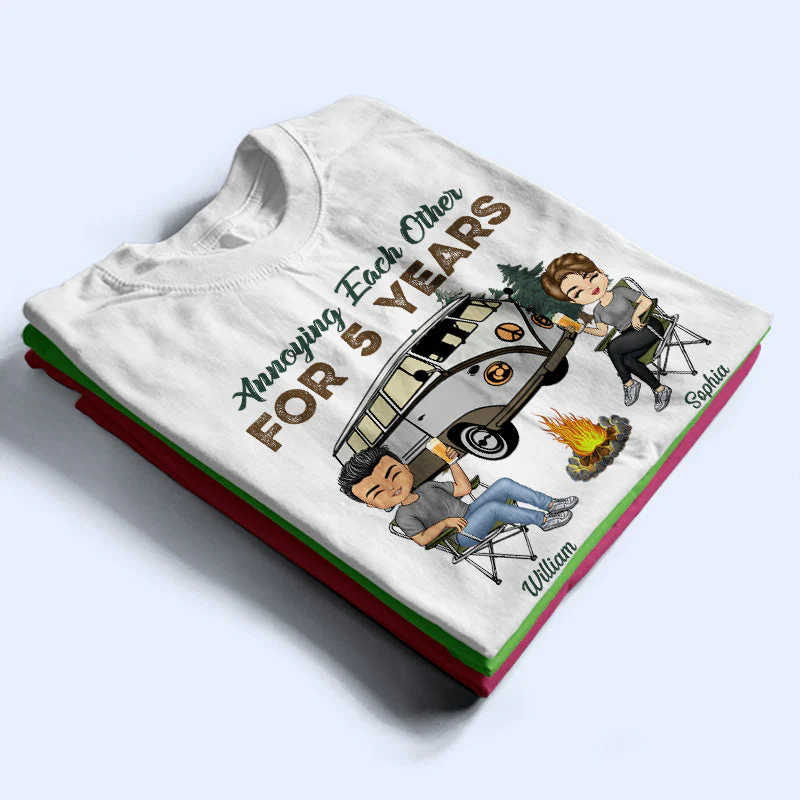 Annoying Each Other Husband Wife Camping - Couple Gift - Personalized Custom Hoodie - Image 2