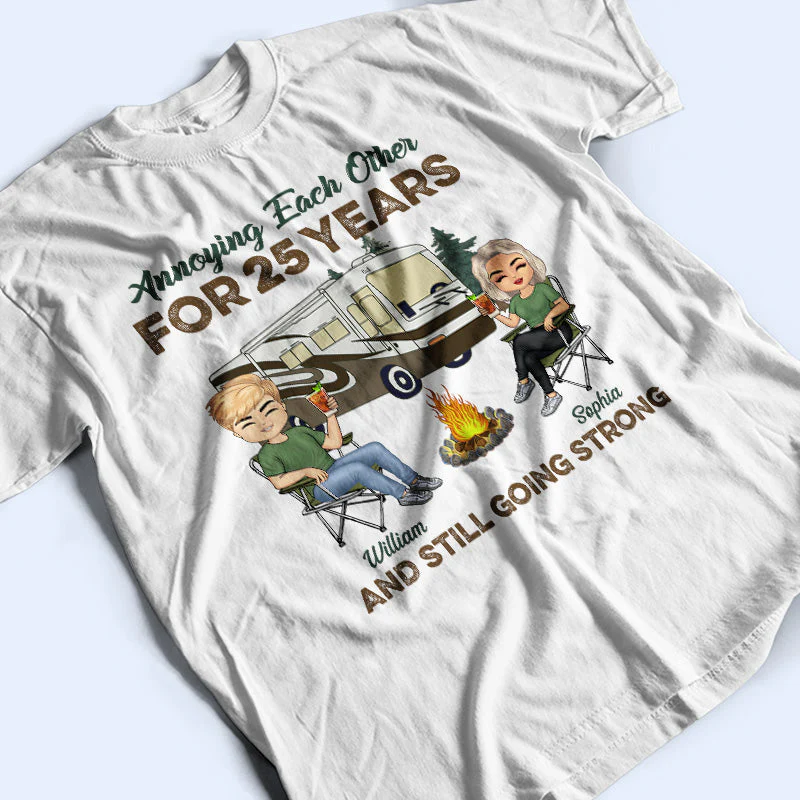 Annoying Each Other Husband Wife Camping - Couple Gift - Personalized Custom Hoodie - Image 3