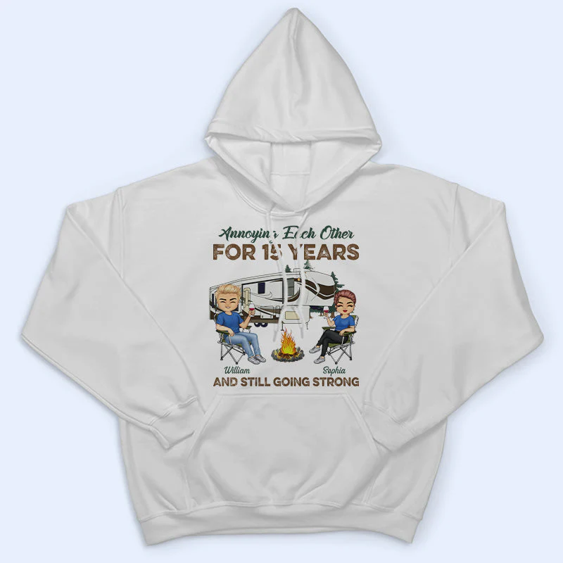 Annoying Each Other Husband Wife Camping - Couple Gift - Personalized Custom Hoodie - Image 4