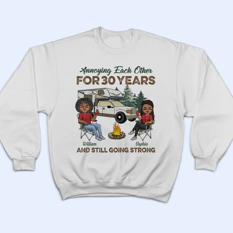 Annoying Each Other Husband Wife Camping - Couple Gift - Personalized Custom Hoodie - Image 5