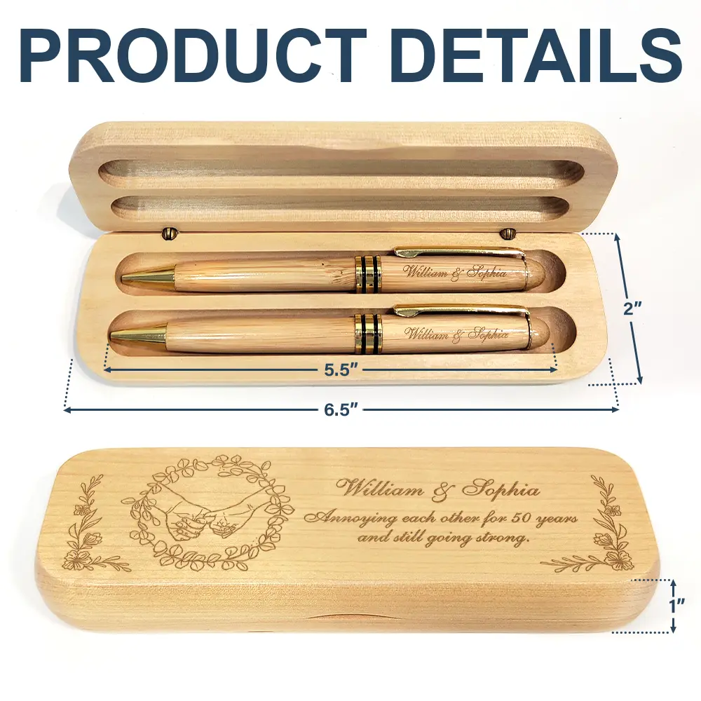 Annoying Each Other - Personalized Wooden Pen Set - Image 6