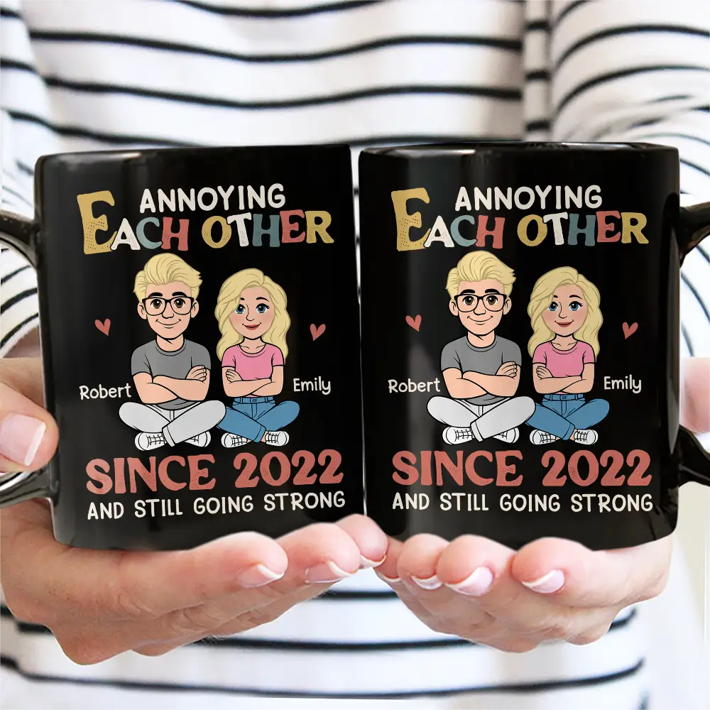 Annoying Each Other Retro Couple - Personalized Mug - Image 3