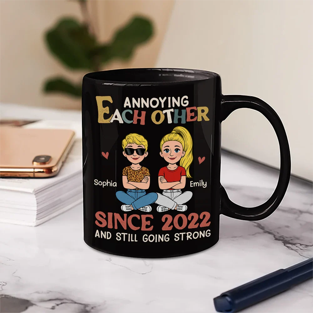 Annoying Each Other Retro Couple - Personalized Mug - Image 5