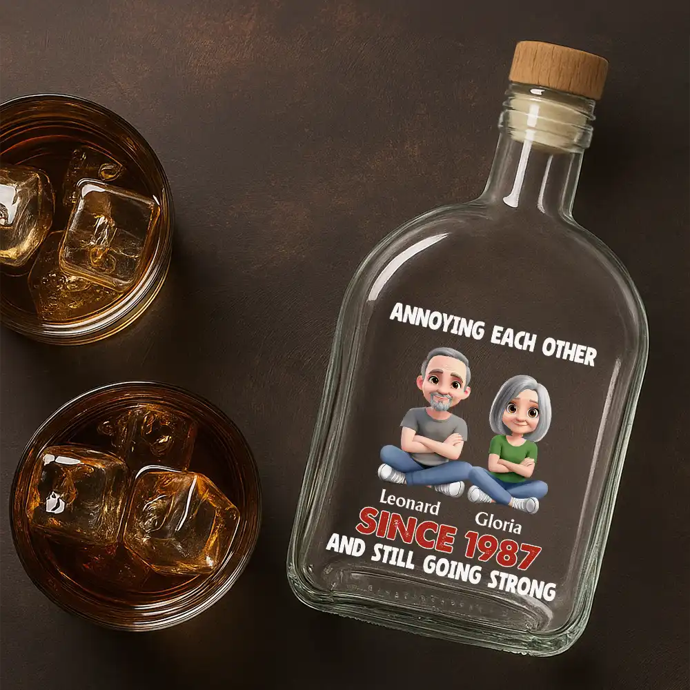 Annoying Each Other Since Couple - Personalized Whiskey Bottle - Image 5