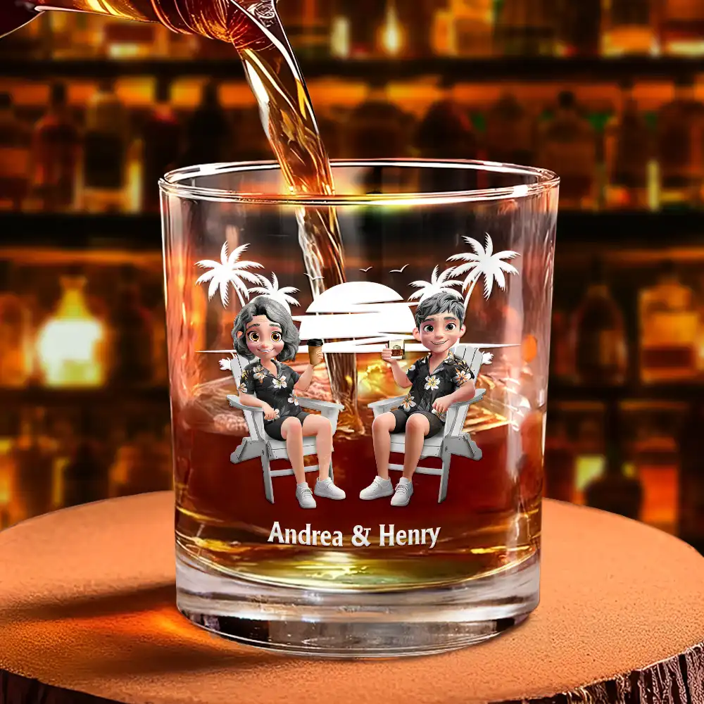 Annoying Each Other Since - Personalized Whiskey Glass - Image 4