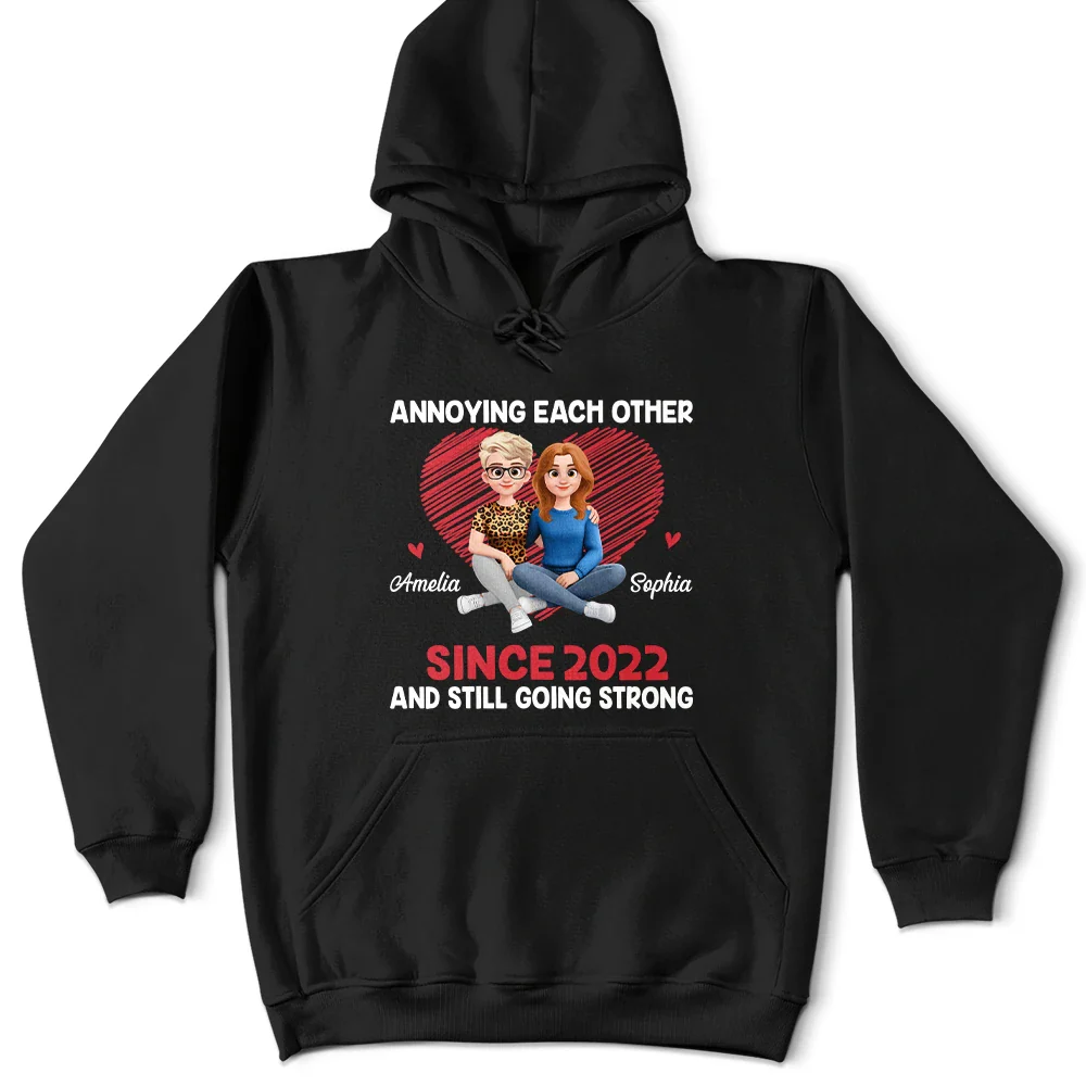 Annoying Each Other Since & Still Going Strong Couple New Version - Personalized T Shirt - Image 4