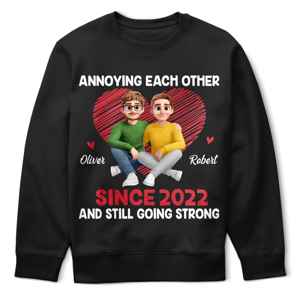 Annoying Each Other Since & Still Going Strong Couple New Version - Personalized T Shirt - Image 5
