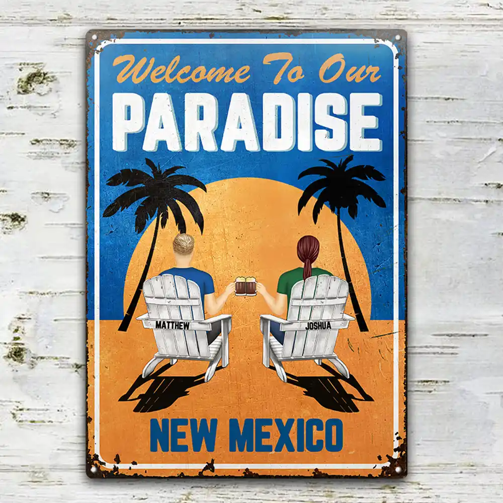 Another Day In Paradise - Personalized Classic Metal Signs - Image 2