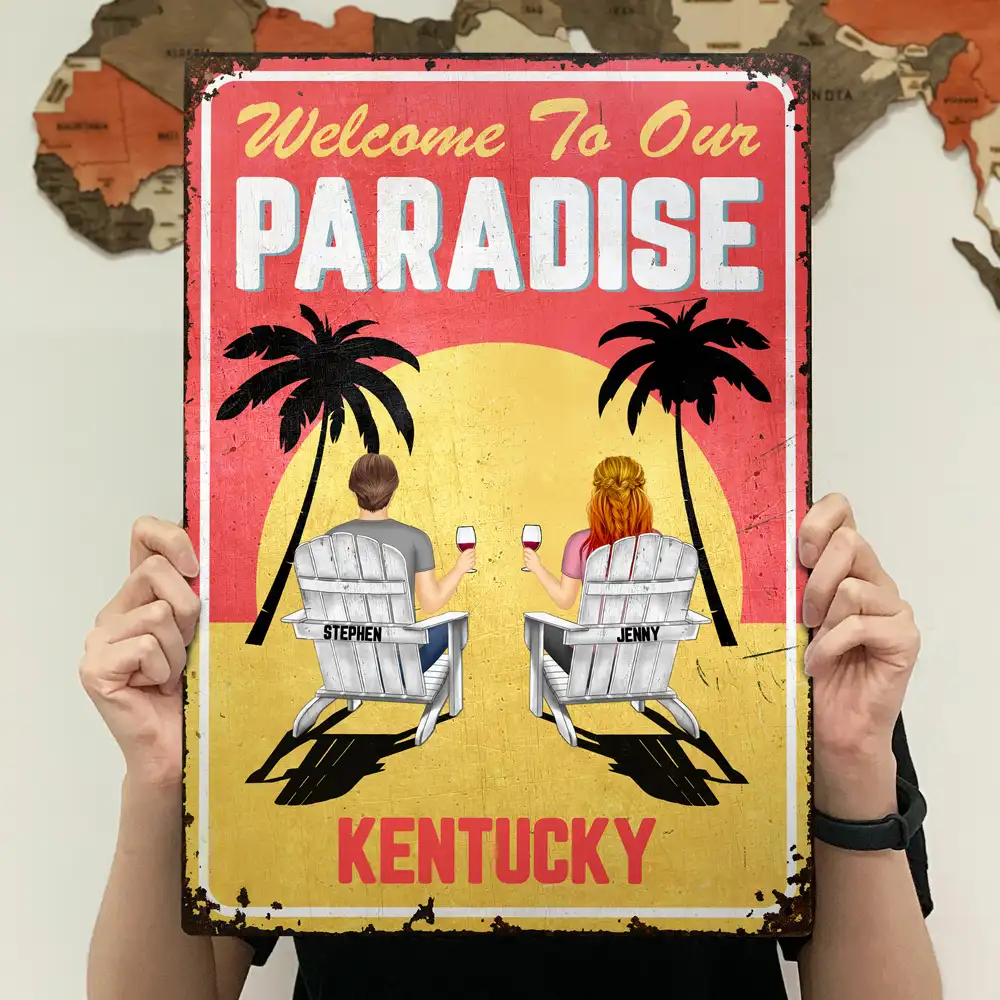 Another Day In Paradise - Personalized Classic Metal Signs - Image 4