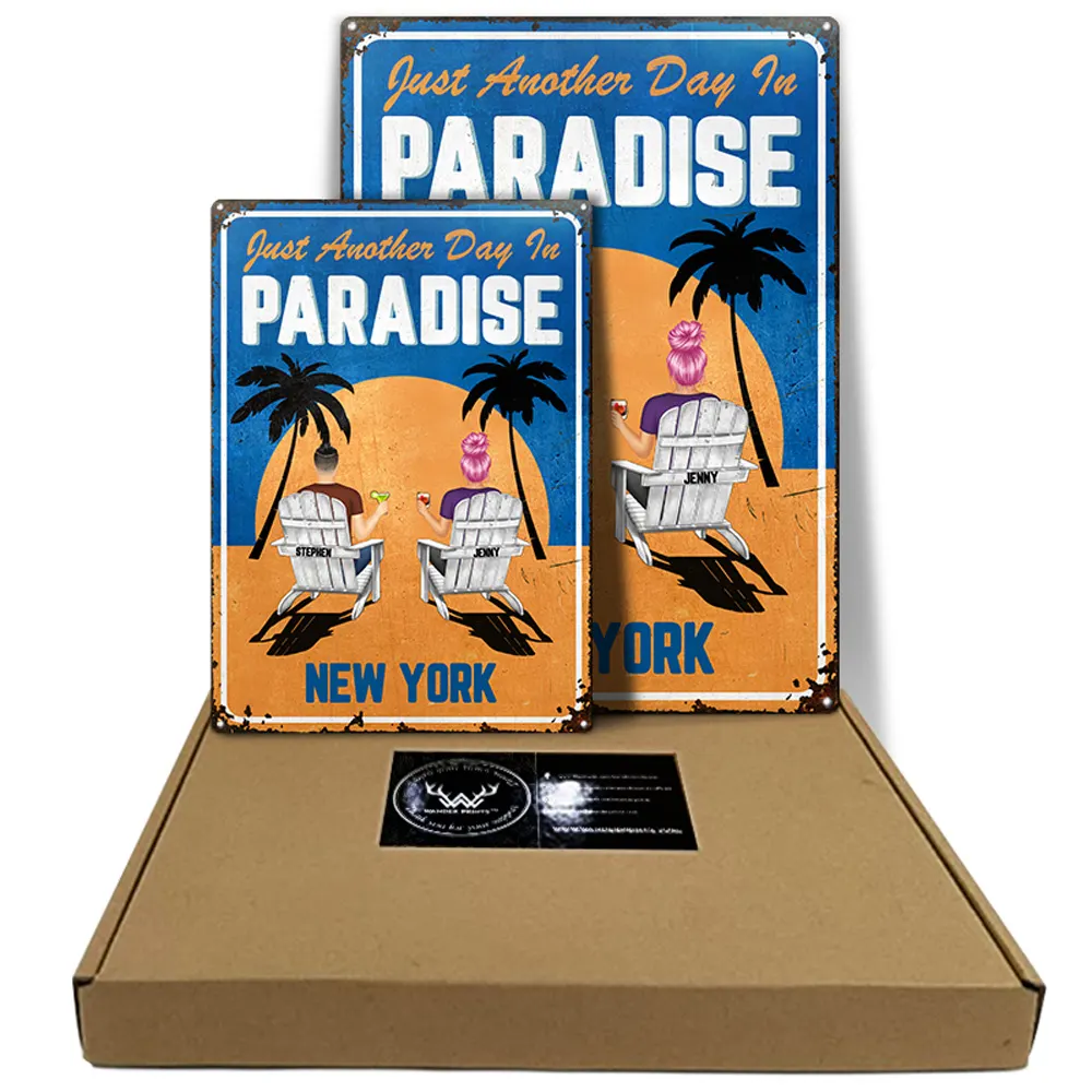 Another Day In Paradise - Personalized Classic Metal Signs - Image 5