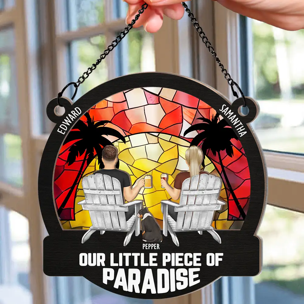 Another Day In Paradise - Personalized Window Hanging Suncatcher Ornament - Image 2