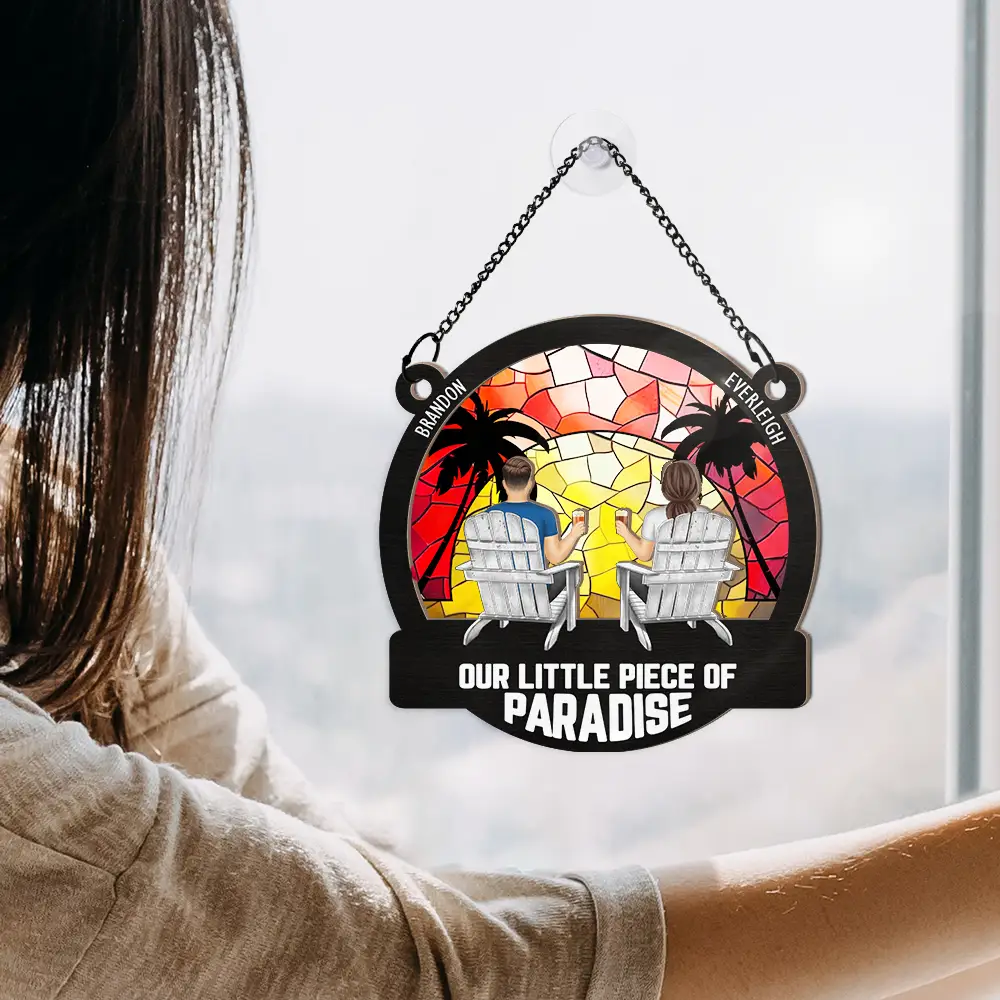 Another Day In Paradise - Personalized Window Hanging Suncatcher Ornament - Image 4
