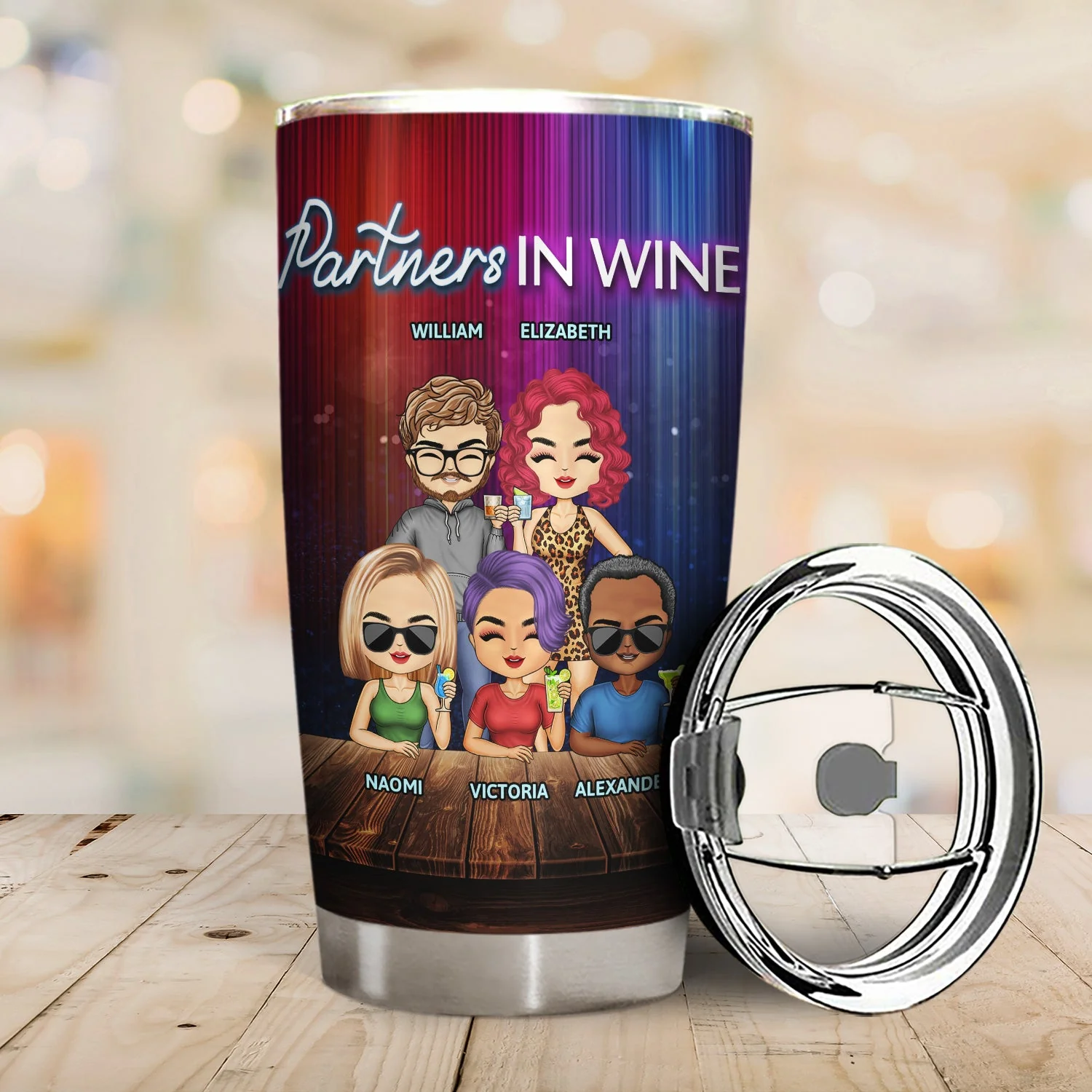 Apparently We Are Trouble When We Are Together Party Night Best Friends - Bestie BFF Gift - Personalized Custom Tumbler - Image 2