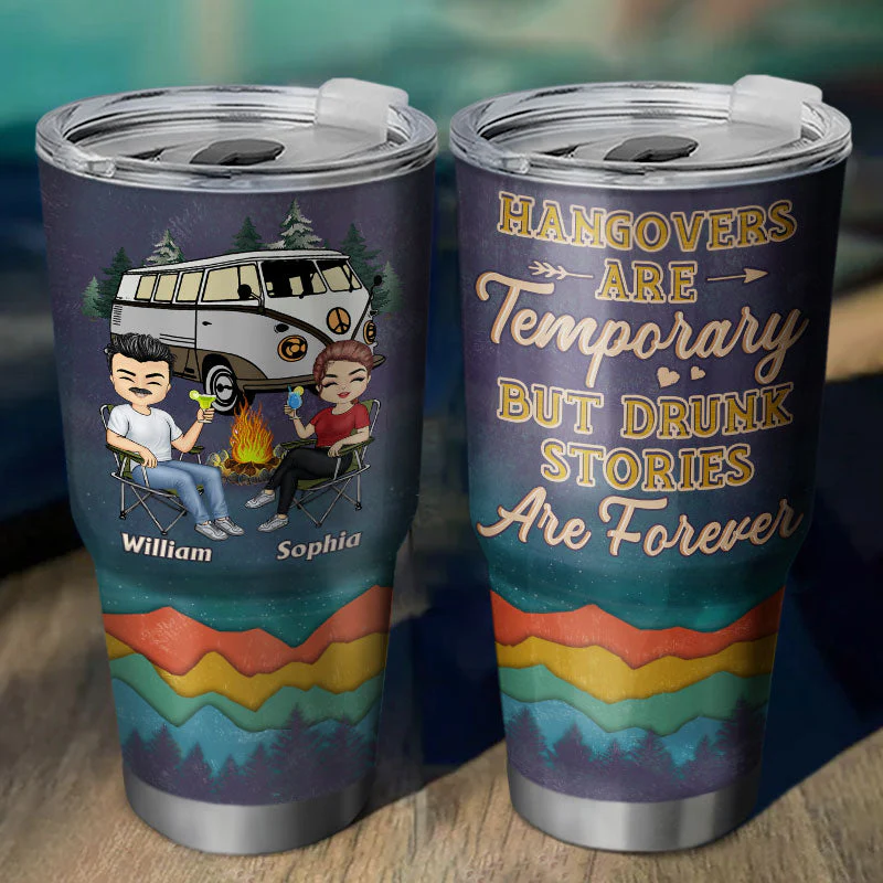Apparently We Are Trouble When We Are Together Who Knew - Gift For Camping Friends - Personalized Custom 30 Oz Tumbler - Image 2