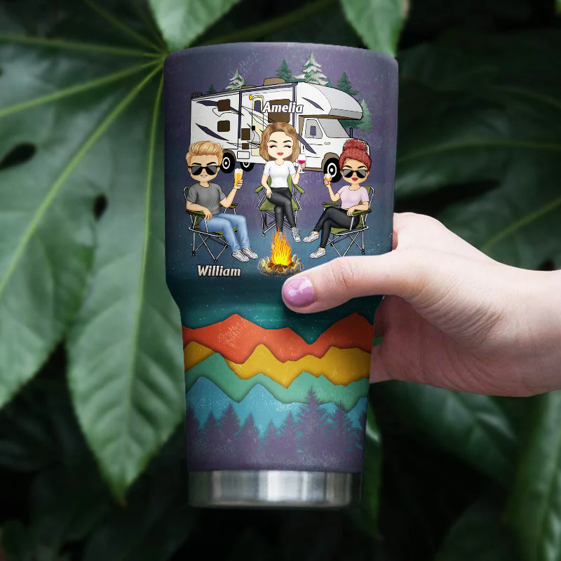Apparently We Are Trouble When We Are Together Who Knew - Gift For Camping Friends - Personalized Custom 30 Oz Tumbler - Image 4