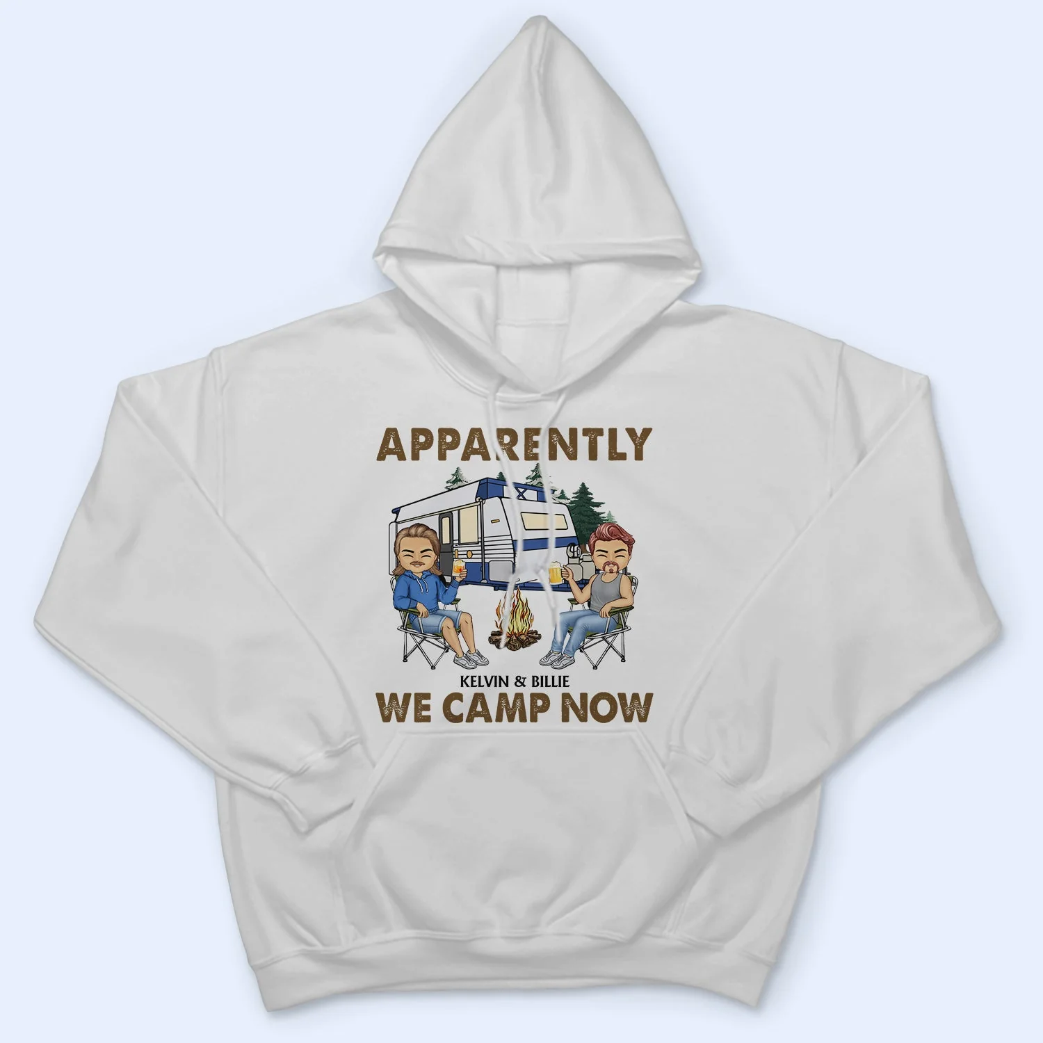 Apparently We Camp Now - Funny, Vacation Gifts For Camping Lovers, Travel Lovers - Personalized T Shirt - Image 4