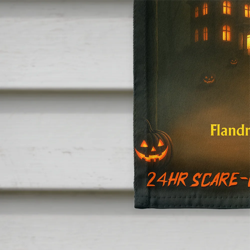 Area Haunted By 24 HR Scare-curity Service - Personalized Flag - Image 4