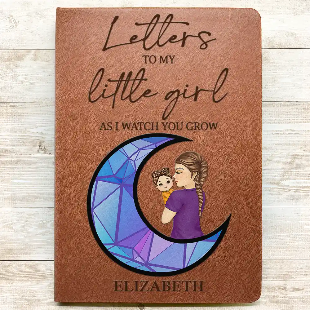 As I Watch You Grow - Personalized Leather Journal - Image 3