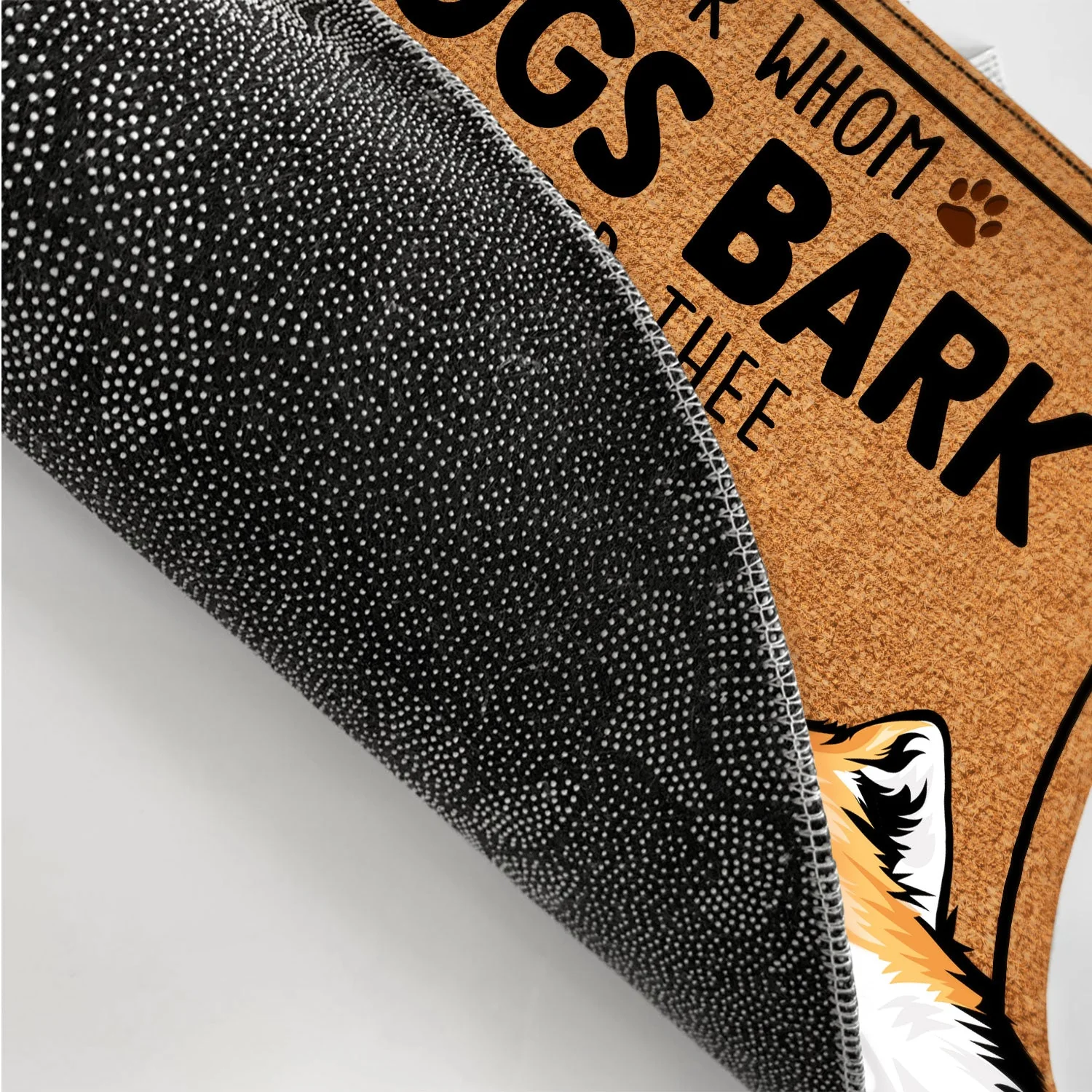 Ask Not For Whom The Dog Barks - Home Decor Gift For Dog Lovers - Personalized Doormat - Image 3