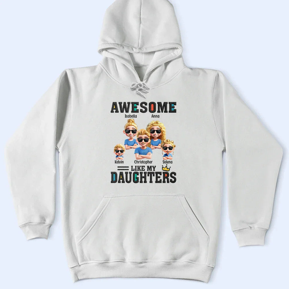 Awesome Like My Daughter - Personalized T Shirt - Image 3