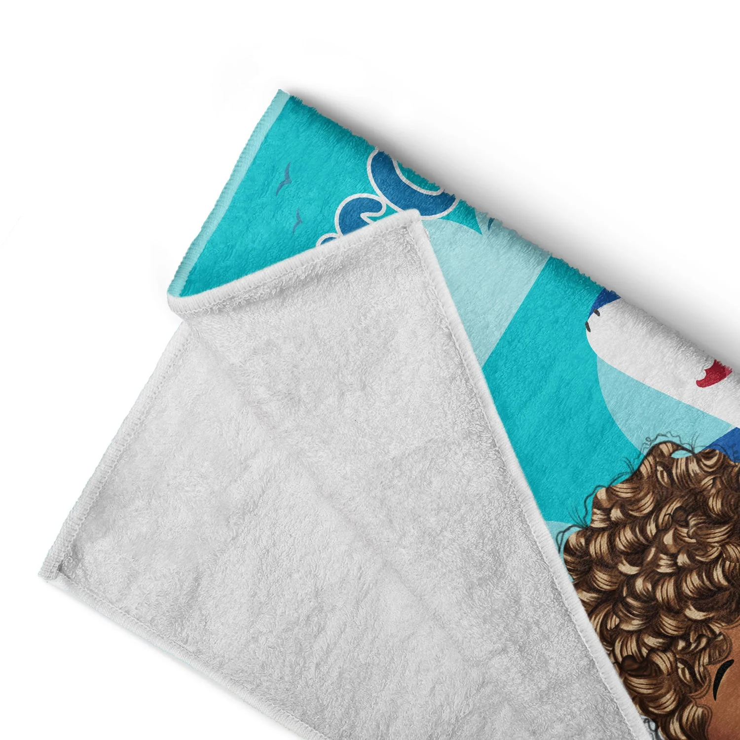 Baby And Kid Shark - Summer, Vacation, Beach Funny Gift For Kids - Personalized Beach Towel - Image 4