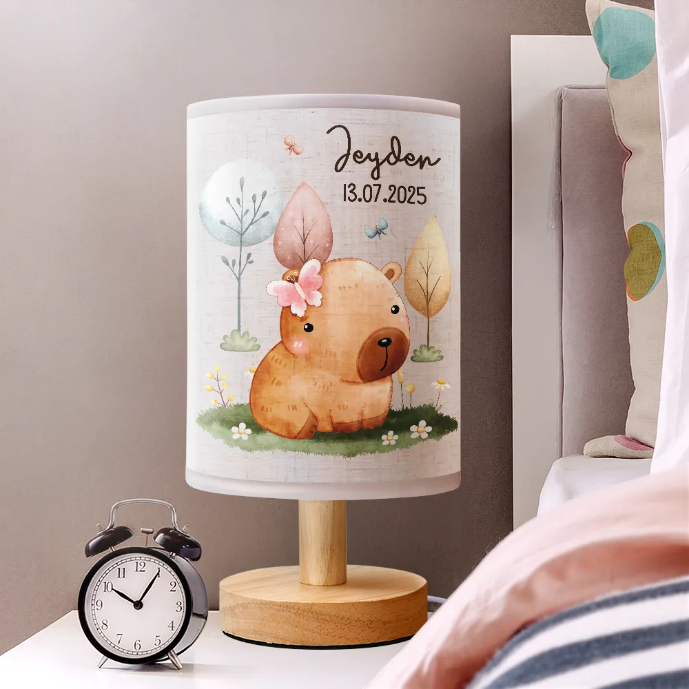 Baby Animal Night Light - Personalized Fabric Lamp - Image 2