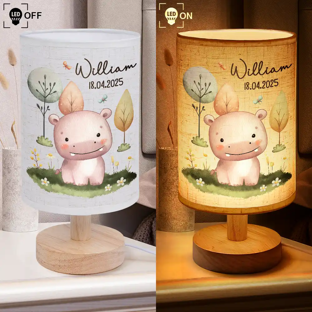 Baby Animal Night Light - Personalized Fabric Lamp - Image 4