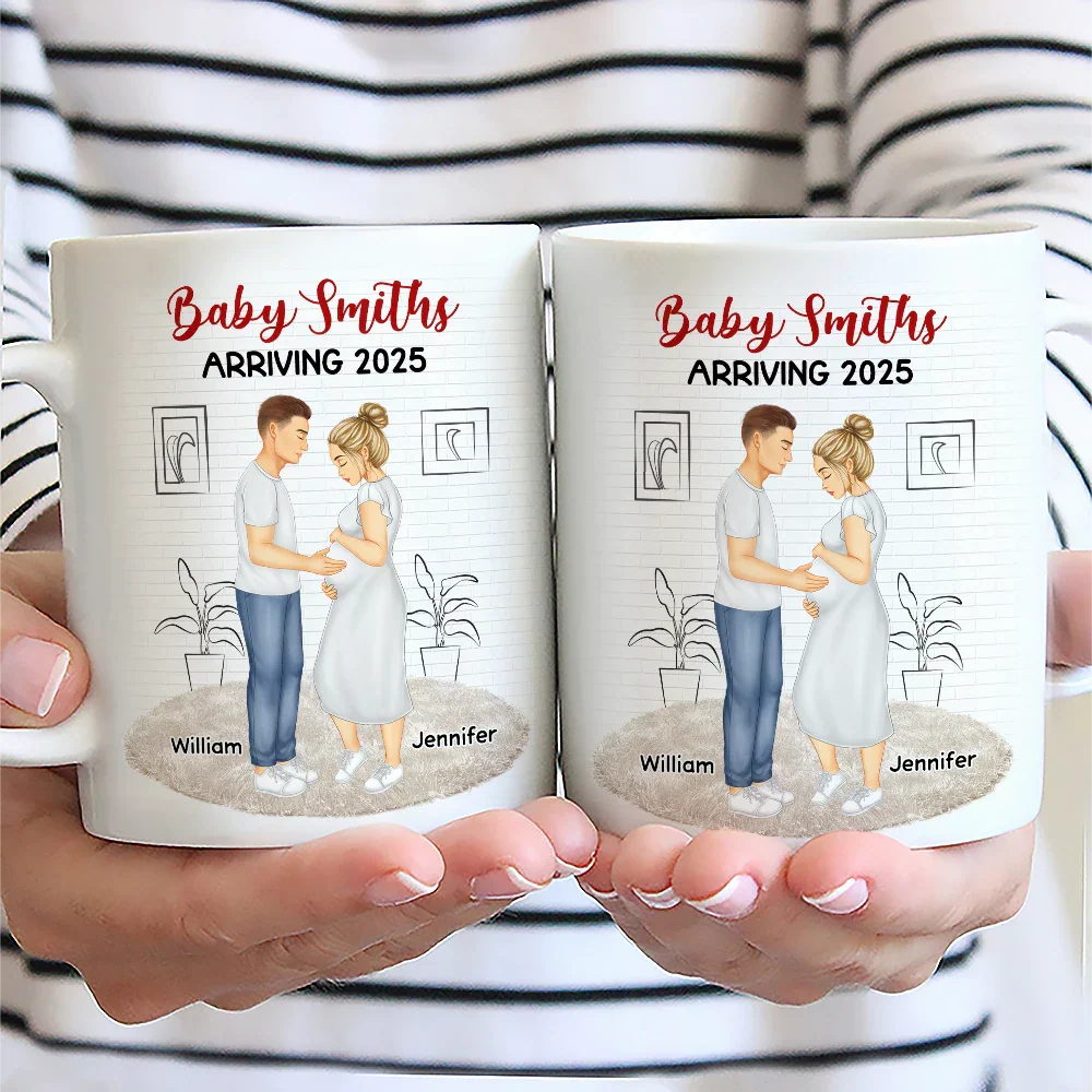 Baby Arriving Expecting Family - Personalized Mug - Image 2