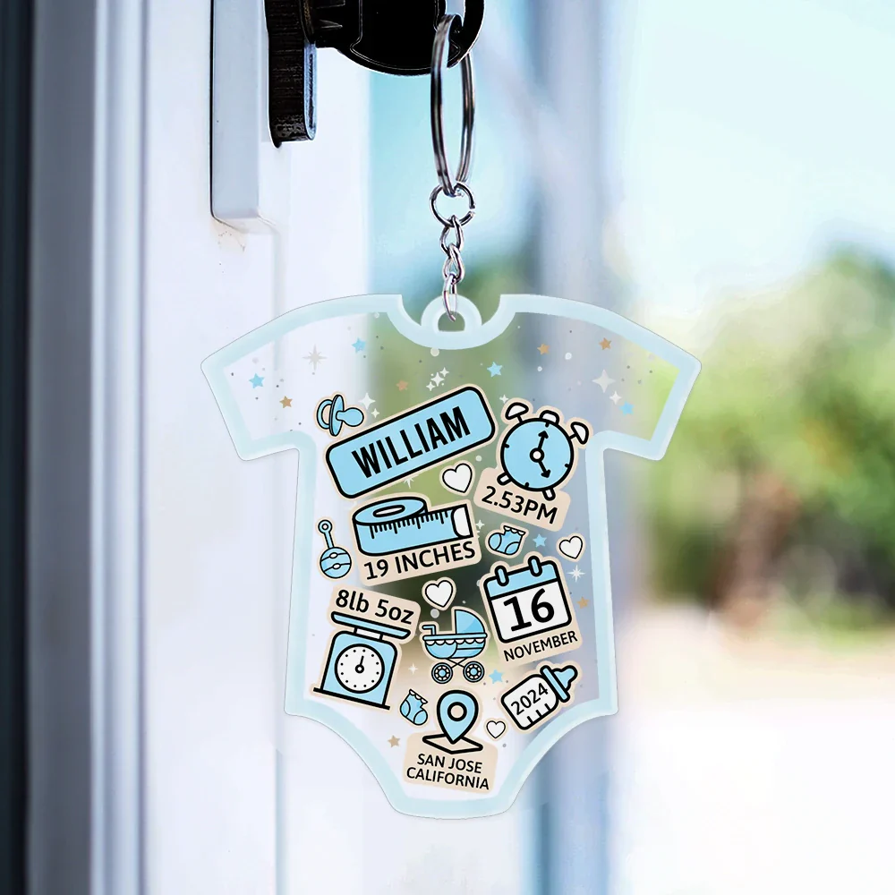 Baby Lovely Information Icon - Personalized Acrylic Keychain - Image 3