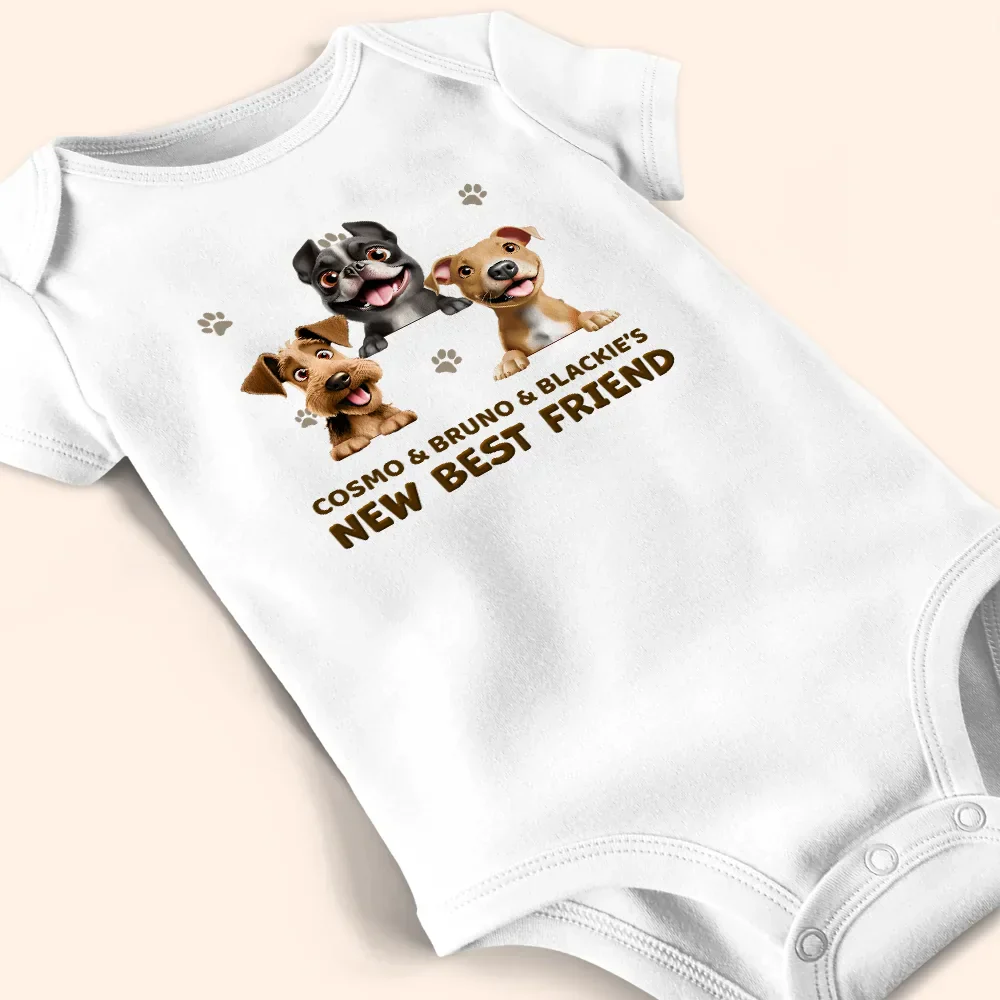 Baby New Best Friends - Personalized Baby Onesie - Image 4